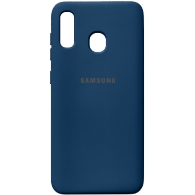 Купить силіконовий чохол soft silicone case для samsung a305 galaxy a30/a205 galaxy a20 - dark blue онлайн