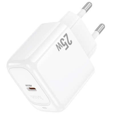 мережевий зарядний пристрій hoco cs53a 1type-c/25w/pd (бiлий) 