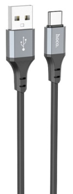 кабель hoco x86 silicone usb - type-c 3a/1m (чорний) 