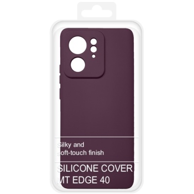 Купить силіконовий чохол soft silicone case для motorola edge 40 (бордовий) онлайн