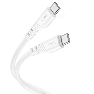 кабель hoco x97 crystal color silicone (pd) type-c - type-c 60w/3.0a/1m (білий) 