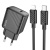 мережевий зарядний пристрій hoco cs22a 1type-c/30w/pd + (type-c - lightning) (чорний) 