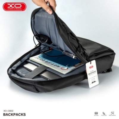 рюкзак для ноутбука xo cb02 15,6" (чорний) 