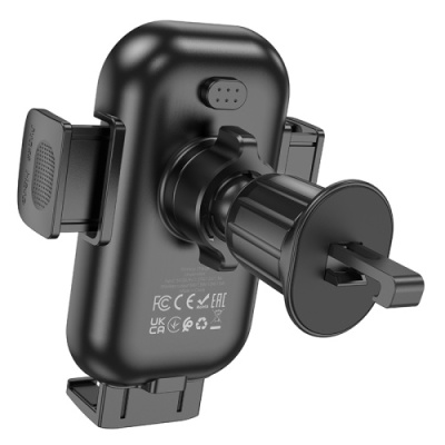 Автотримач Hoco HW4 з безпровідним зарядним пристроєм (Чорний)