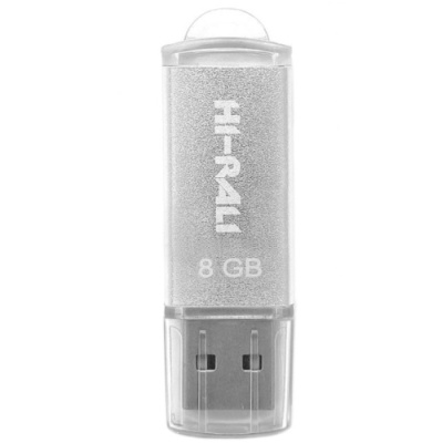 usb флеш-накопичувач hi-rali rocket 8gb (сталевий) 