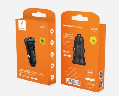 Автомобільний Зарядний Пристрій SkyDolphin SZ10 1USB/18W/QC3.0 (Білий)