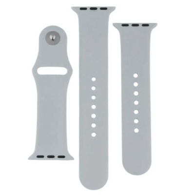 ремінець для apple watch band silicone two-piece 42/44/45/49 mm (26, mist blue) 