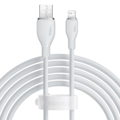 кабель baseus pudding series fast charging cable usb - lightning 2.4a/1.2m (p10355700221-00) (white) 