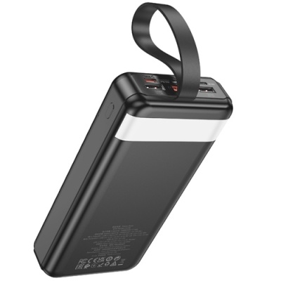 додаткова батарея power bank hoco j123b element pd20w+qc3.0 22.5w with digital display 30000 mah (чорний) 