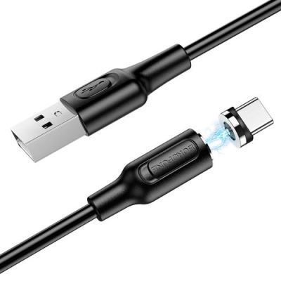 кабель borofone bx41 amiable magnetic usb - type-c 3a/1m (чорний) 
