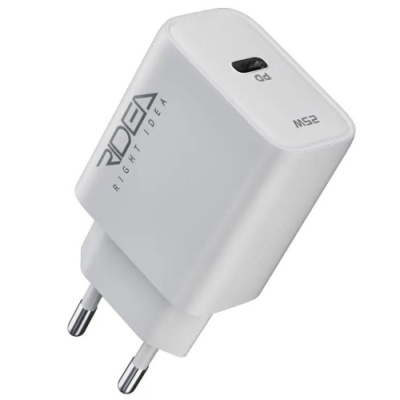 мережевий зарядний пристрій ridea rw-25120 rapid max 1usb-c qc/pd 25w (бiлий) 