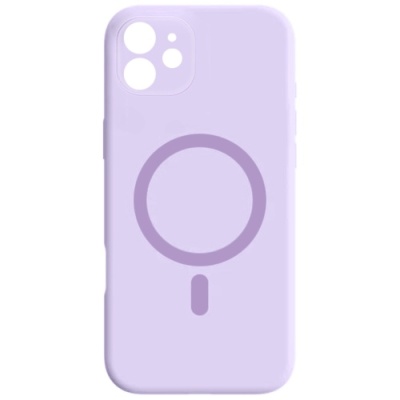 Купить чохол silicone case full camera with magsafe для apple iphone 11 (light purple) онлайн