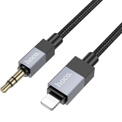 перехідник hoco upa32a lightning - jack 3.5 plug (1m) (чорний) 