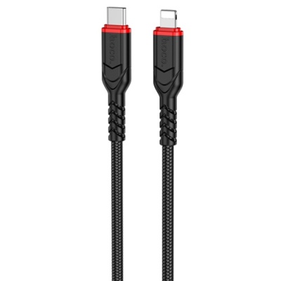 кабель hoco x59 victory type-c - lightning pd20w/3.0a/3m (чорний) 