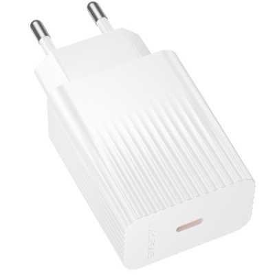 мережевий зарядний пристрій borofone bas73a 1type-c/20w/pd (білий) 