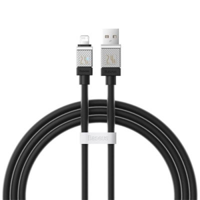 кабель baseus coolplay series usb - lightning 20w/2.4a/1m (cakw000401) (black) 