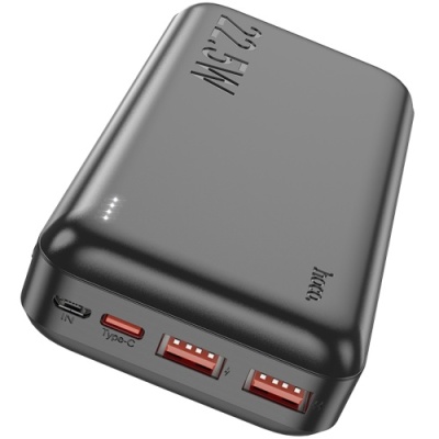 додаткова батарея power bank hoco j101a astute pd20w+qc3.0 22.5w 20000 mah (чорний) 