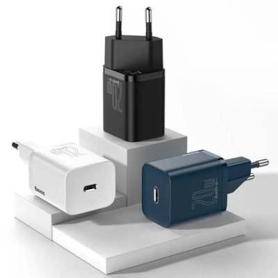 мережевий зарядний пристрій baseus super si (ccsup-b03) 1type-c/20w/pd (синій) 