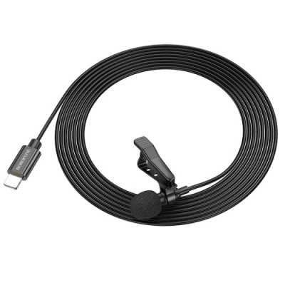 мікрофон петличний borofone bfk11 lightning (чорний) 