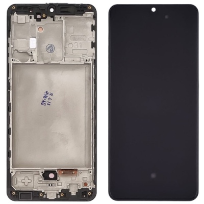 дисплей для samsung a315 galaxy a31 з чорним тачскріном і корпусною рамкою (oled)(original size)