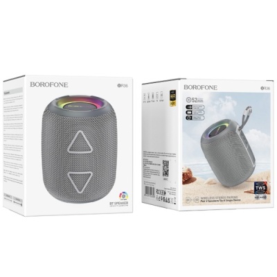 портативна колонка borofone br36 (сірий) 