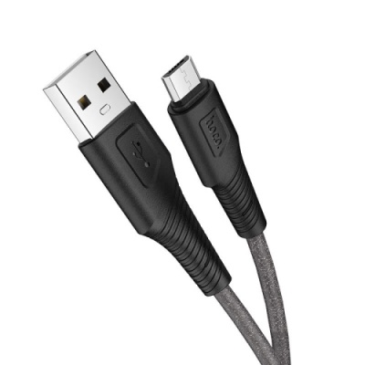 кабель hoco x58 airy silicone usb - microusb 2.4a/1m (чорний) 