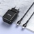 мережевий зарядний пристрій hoco n5 1usb/18w/qc3.0 + 1type-c/20w/pd + (type-c - type-c) (чорний) 