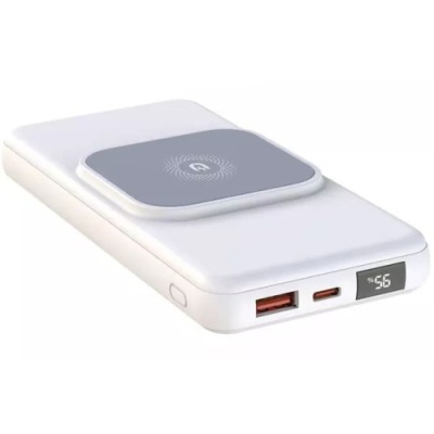 додаткова батарея power bank xo pr161 magnetic wireless 15w qc22.5w pd20w 10000 mah (білий) 