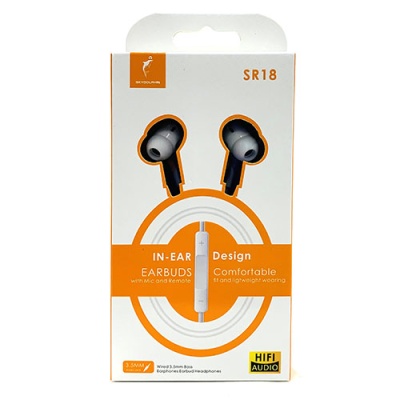 навушники skydolphin sr18 with mic white 