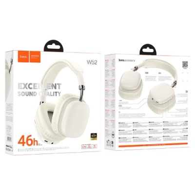 бездротові навушники накладні hoco w52 (молочно-білий) 