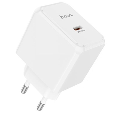 мережевий зарядний пристрій hoco cs13a 1type-c/20w/pd (бiлий) 