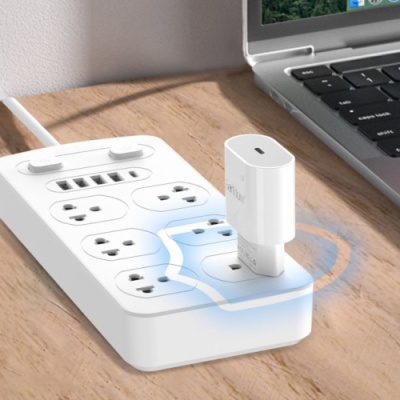 мережевий зарядний пристрій earldom es-eu42c-l 1type-c/20w/pd + (type-c - lightning) (білий) 