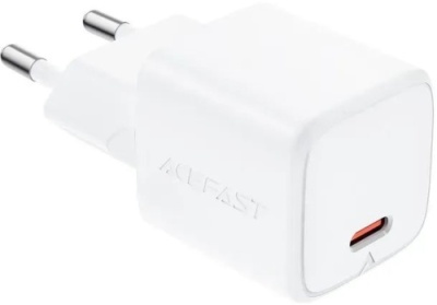 мережевий зарядний пристрій acefast a118 pd30w (1type-c) (білий) 