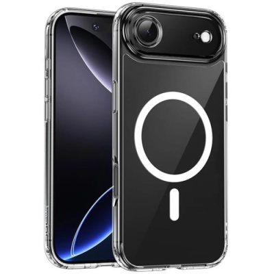 Купить чохол hoco "magnetic series airbag anti-fall protective shell" для apple iphone 17 air (прозорий) онлайн