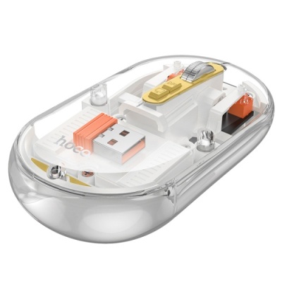 мишка бездротова hoco gm35 general dual-mode silent (battery version) (сірий) 