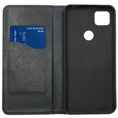 Купить чохол-книжка leather fold для xiaomi redmi 9c/10a (чорний) онлайн