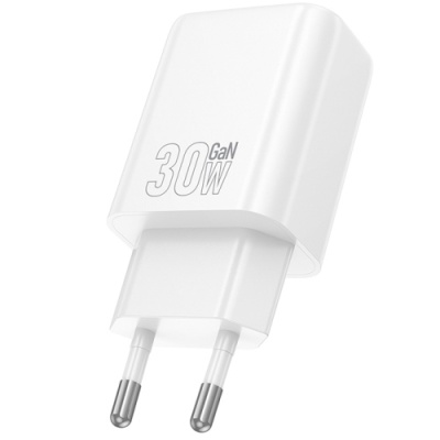 мережевий зарядний пристрій hoco n63 1usb/18w/qc3.0 + 1type-c/30w/pd (білий) 