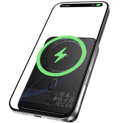 додаткова батарея power bank borofone bj82a with magsafe 22.5w+pd20w 10000 mah (чорний) 