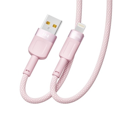 кабель ridea rc-cp43 colorpro usb - lightning 12w 1.2m (рожевий) 