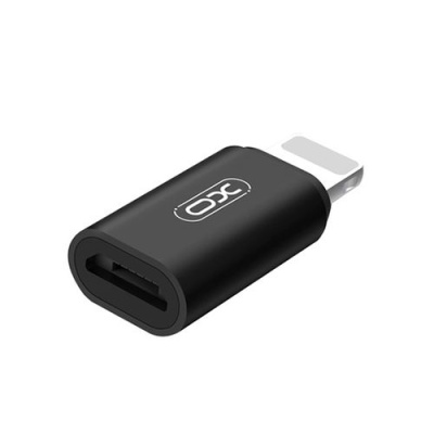 перехідник xo nb130 microusb - lightning (чорний) 