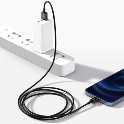 кабель baseus superior series usb - lightning 2.4a/2m (calys-c01) (black) 
