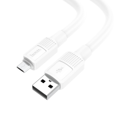 кабель hoco x84 solid usb - microusb 2.4a/1m (білий) 