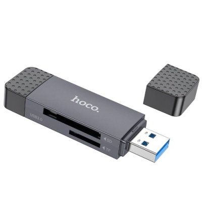 картрідер hoco hb45 spirit 2-in-1 usb3.0/type-c (сірий) 