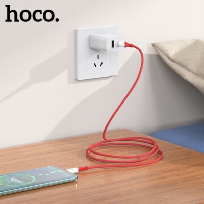кабель hoco x70 ferry (pd) type-c - type-c 60w 3a/1m (червоний) 