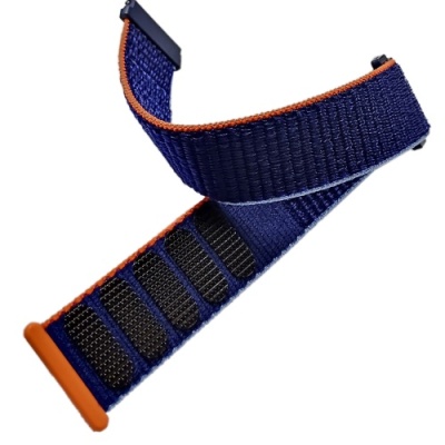 ремінець універсальний nylon strips для samsung/amazfit/huawei (20mm) (синьо-помаранчевий) 