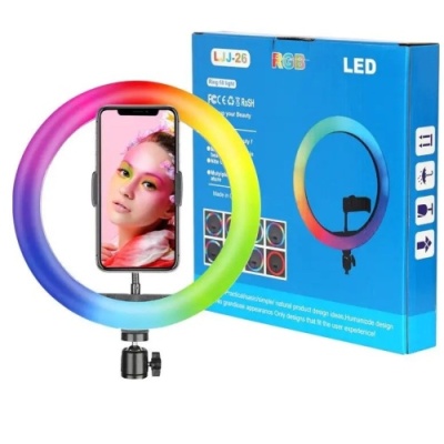 кільцева лампа rgb fill light 26cm (ljj-26) 