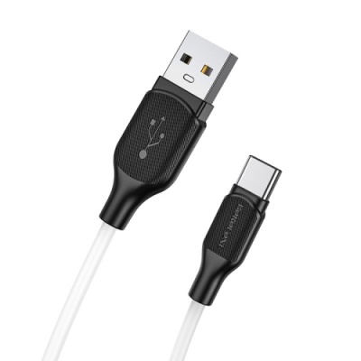 кабель borofone bx42 soft silicone usb - type-c 3a/1m (білий) 