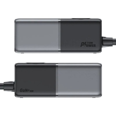 мережевий подовжувач acefast z2 pd75w (2usb/3 type-c/1xsocket) 1.5 м (чорно-сірий) 