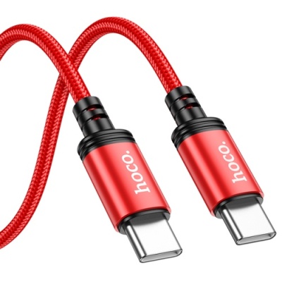 кабель hoco x89 wind (pd) type-c - type-c 60w 3a/1m (червоний) 