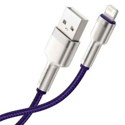 кабель baseus cafule metal usb - lightning 2.4a/1m (caljk-a05) (purple) 